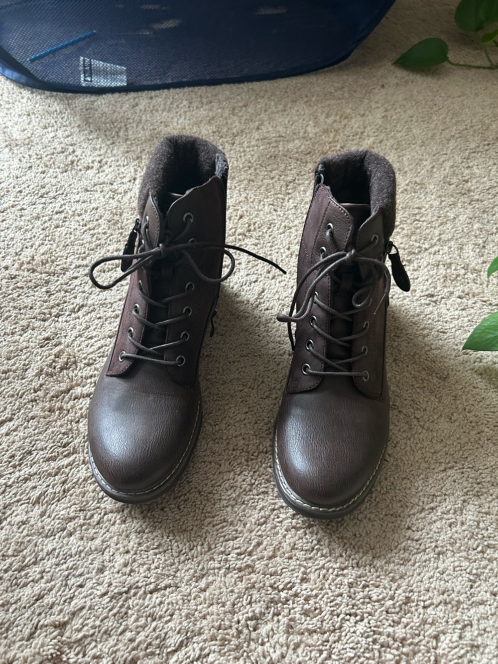 Women’s Brown Lace-Up Ankle Boots